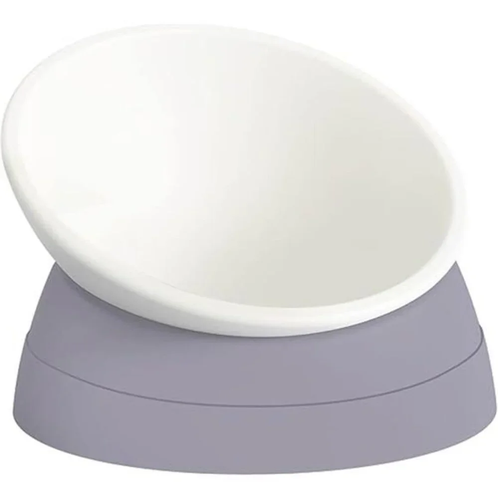 Elevated Cat Food Bowl - Adjustable, Anti-Slip & Anti-Noise,Protects Pet's Spine